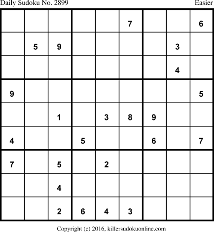 Killer Sudoku for 2/9/2016
