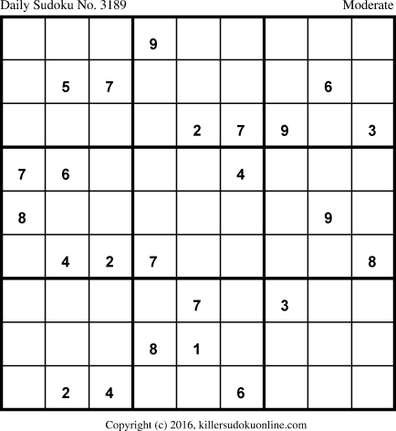 Killer Sudoku for 11/25/2016
