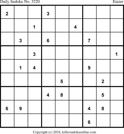 Killer Sudoku for 12/26/2016