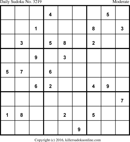 Killer Sudoku for 12/25/2016
