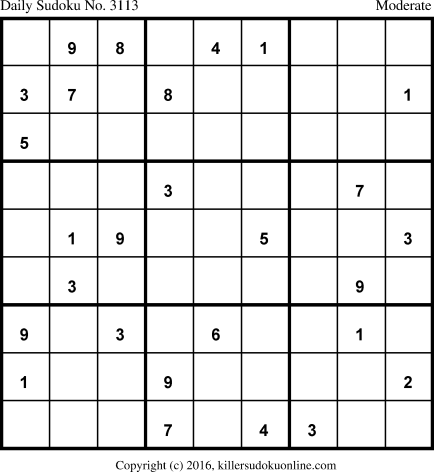 Killer Sudoku for 9/10/2016