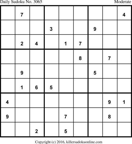Killer Sudoku for 7/24/2016
