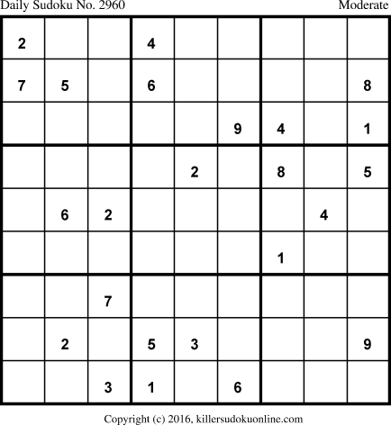 Killer Sudoku for 4/10/2016