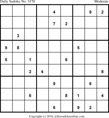 Killer Sudoku for 11/6/2016
