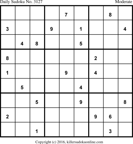 Killer Sudoku for 9/24/2016