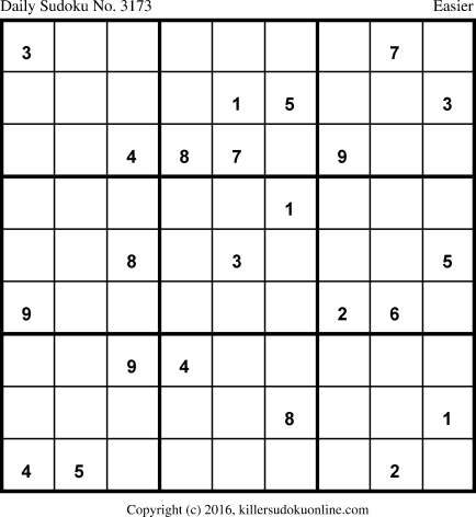 Killer Sudoku for 11/9/2016