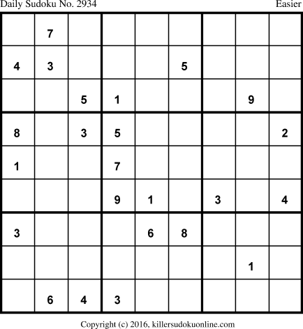 Killer Sudoku for 3/15/2016