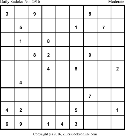 Killer Sudoku for 2/26/2016