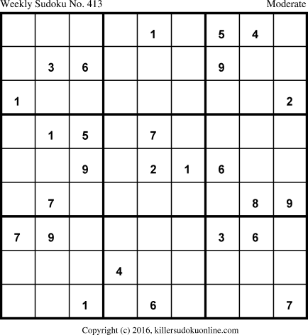 Killer Sudoku for 2/1/2016