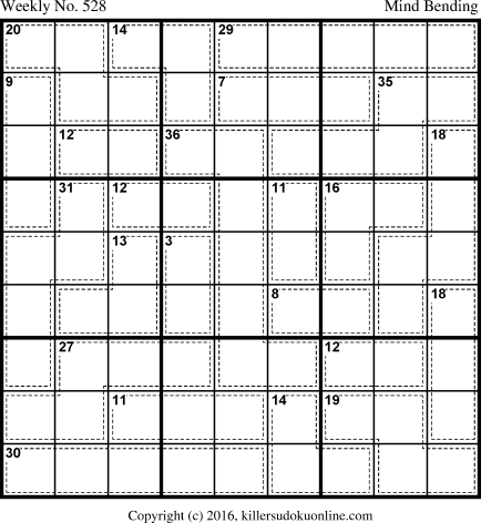 Killer Sudoku for 2/15/2016