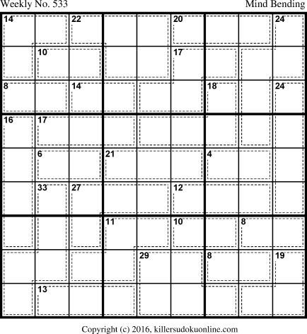 Killer Sudoku for 3/21/2016