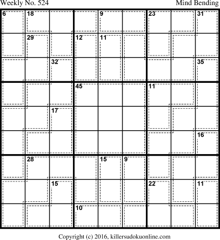 Killer Sudoku for 1/18/2016
