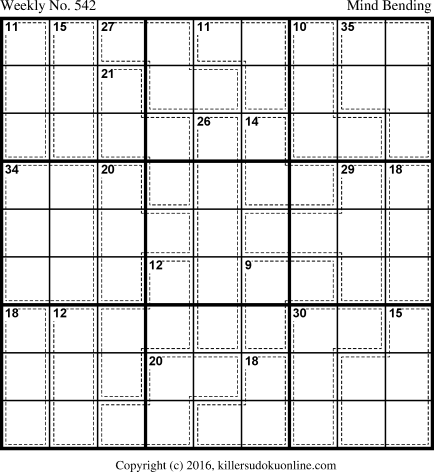 Killer Sudoku for 5/23/2016