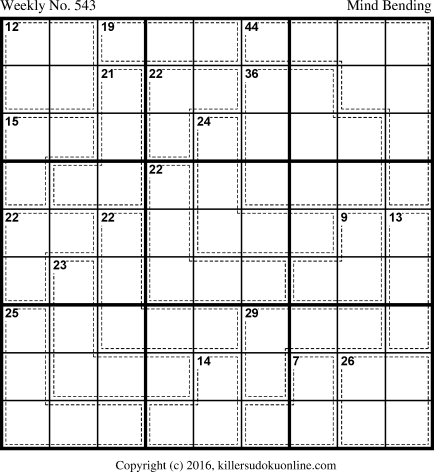 Killer Sudoku for 5/30/2016