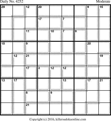 Killer Sudoku for 8/9/2017