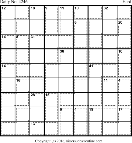 Killer Sudoku for 8/3/2017