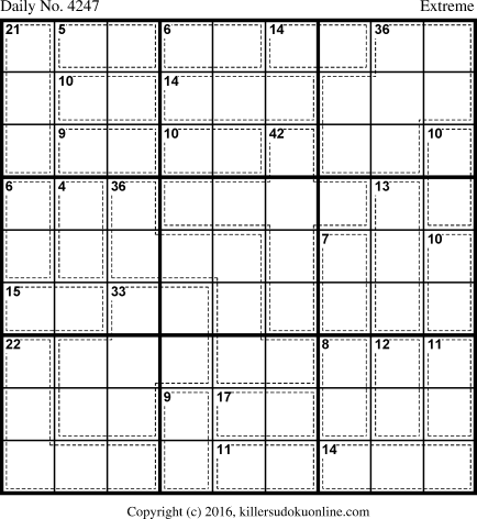 Killer Sudoku for 8/4/2017