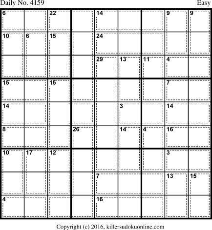 Killer Sudoku for 5/8/2017