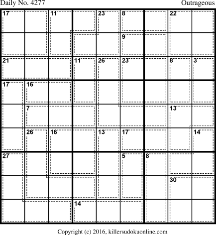 Killer Sudoku for 9/3/2017