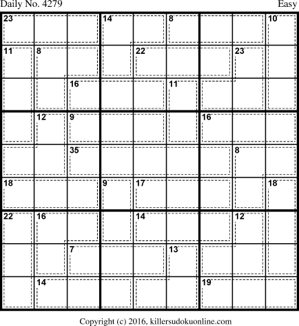 Killer Sudoku for 9/5/2017