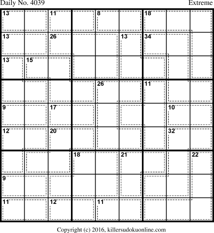 Killer Sudoku for 1/8/2017