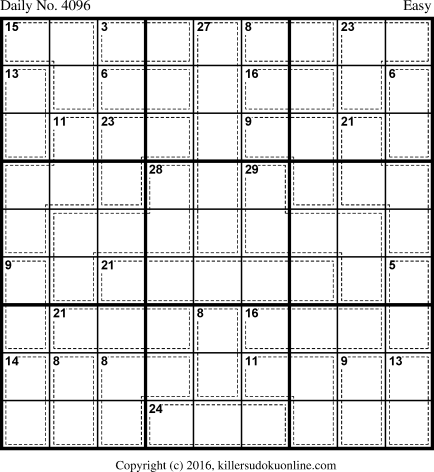 Killer Sudoku for 3/6/2017