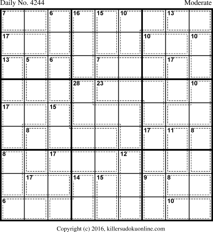 Killer Sudoku for 8/1/2017