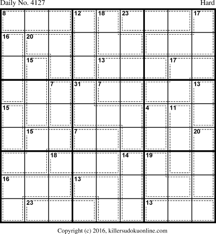 Killer Sudoku for 4/6/2017