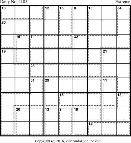 Killer Sudoku for 6/3/2017