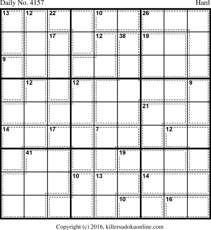 Killer Sudoku for 5/6/2017