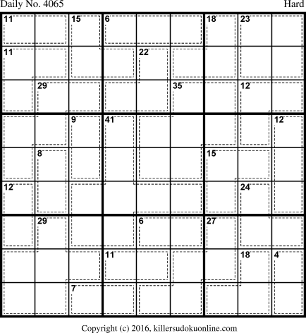 Killer Sudoku for 2/3/2017