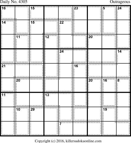 Killer Sudoku for 10/1/2017