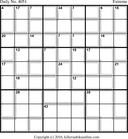 Killer Sudoku for 1/20/2017