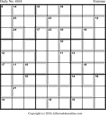Killer Sudoku for 3/11/2017