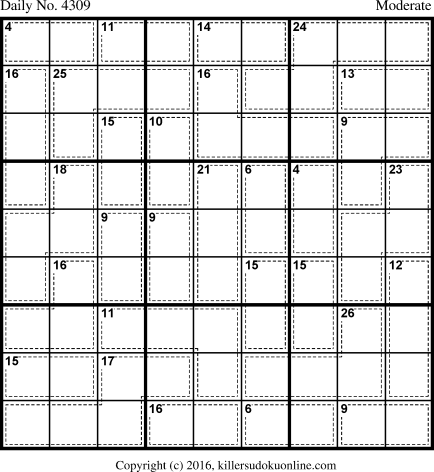 Killer Sudoku for 10/5/2017