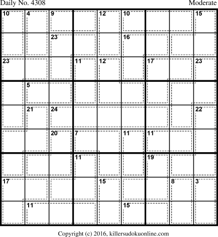 Killer Sudoku for 10/4/2017