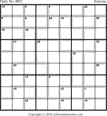 Killer Sudoku for 1/21/2017
