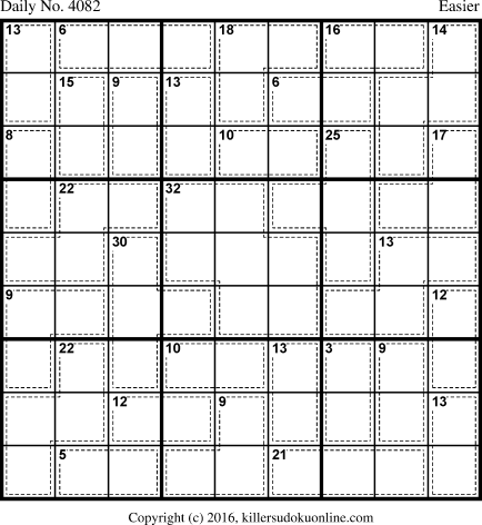 Killer Sudoku for 2/20/2017