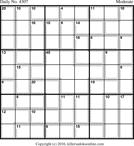 Killer Sudoku for 10/3/2017