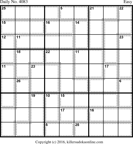 Killer Sudoku for 2/21/2017