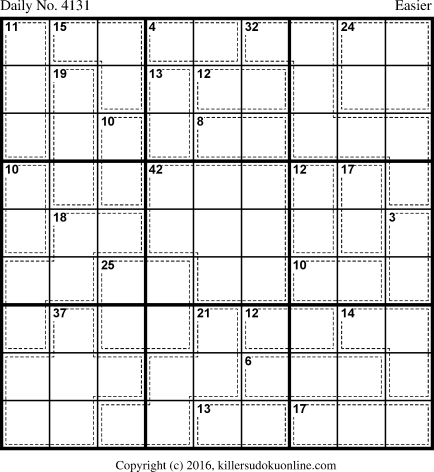 Killer Sudoku for 4/10/2017