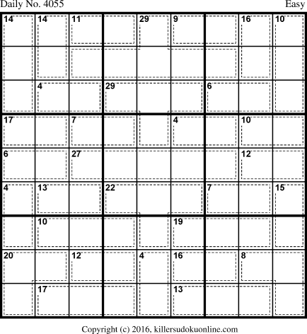Killer Sudoku for 1/24/2017