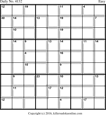 Killer Sudoku for 4/11/2017