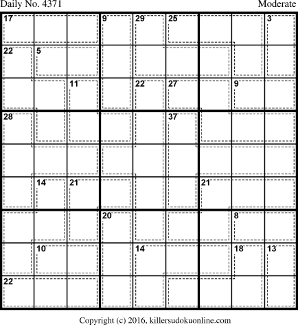 Killer Sudoku for 12/6/2017