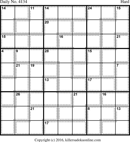 Killer Sudoku for 4/13/2017