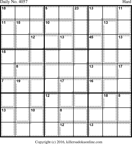 Killer Sudoku for 1/26/2017