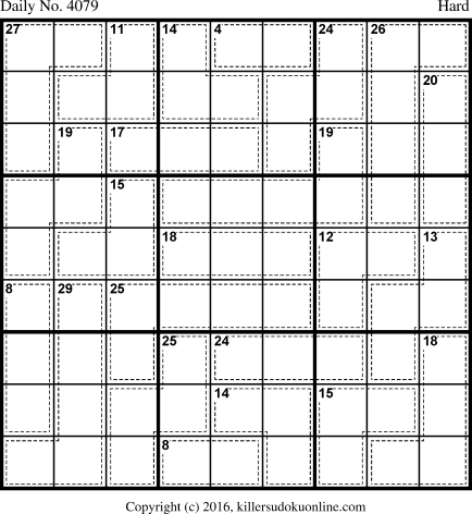 Killer Sudoku for 2/17/2017