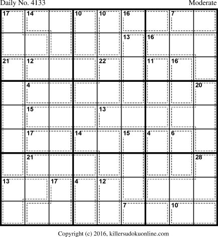 Killer Sudoku for 4/12/2017