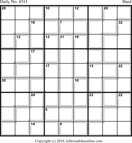 Killer Sudoku for 10/7/2017