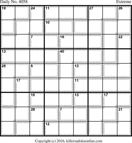 Killer Sudoku for 1/27/2017